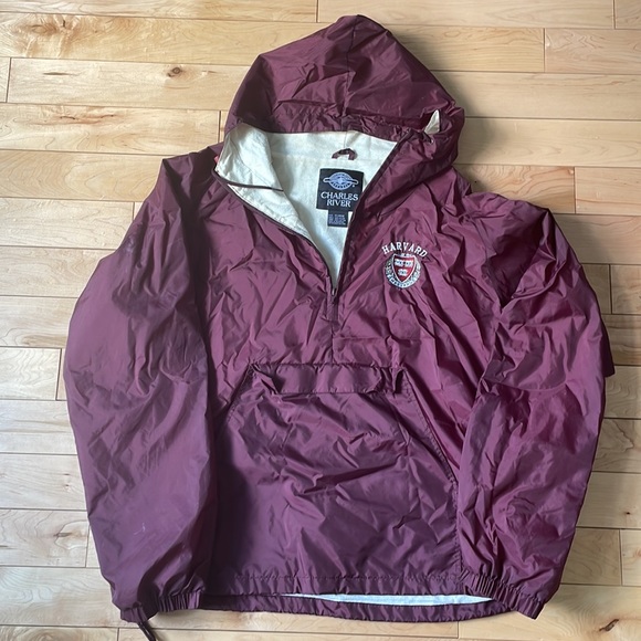 Vintage Harvard pull over windbreaker made by Charles River Apparel - Picture 2 of 6